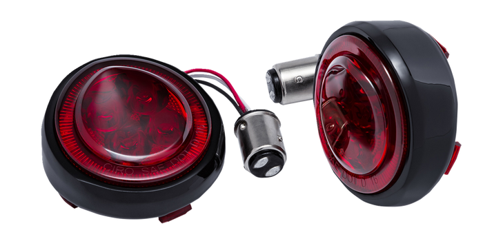 Ciro Turn Signal Insert - Red Led - Red Lens - Black 45720
