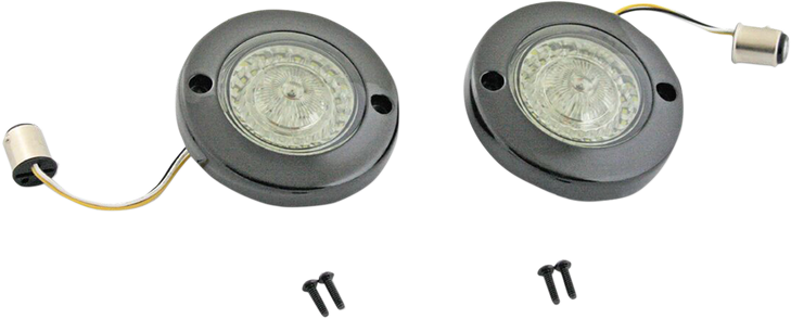 Custom Dynamics Probeam Dynamic Ringz Led Turn Signal - Black - Amber/White Pb-Fb-Aw-1157Bs