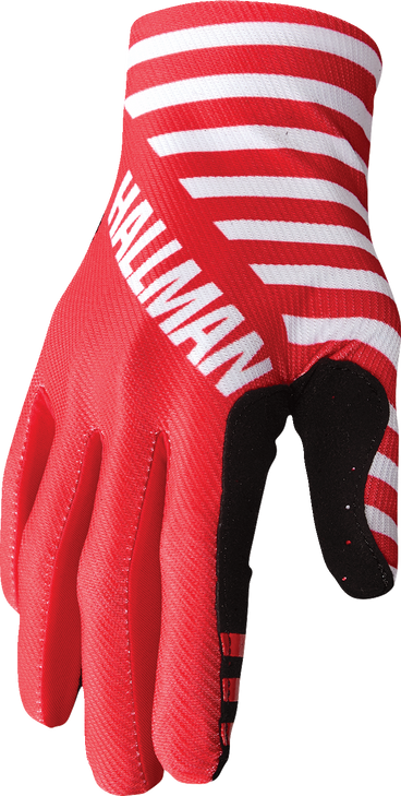 Thor Mainstay Gloves - Slice - White/Red - Xs