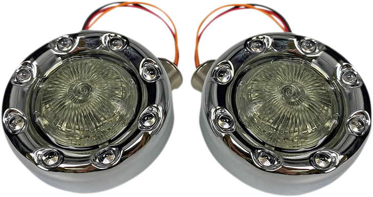 Custom Dynamics Bullet Turn Signal 1157 - Chrome - Red Lens Pb-Br-Rr-57-Cr