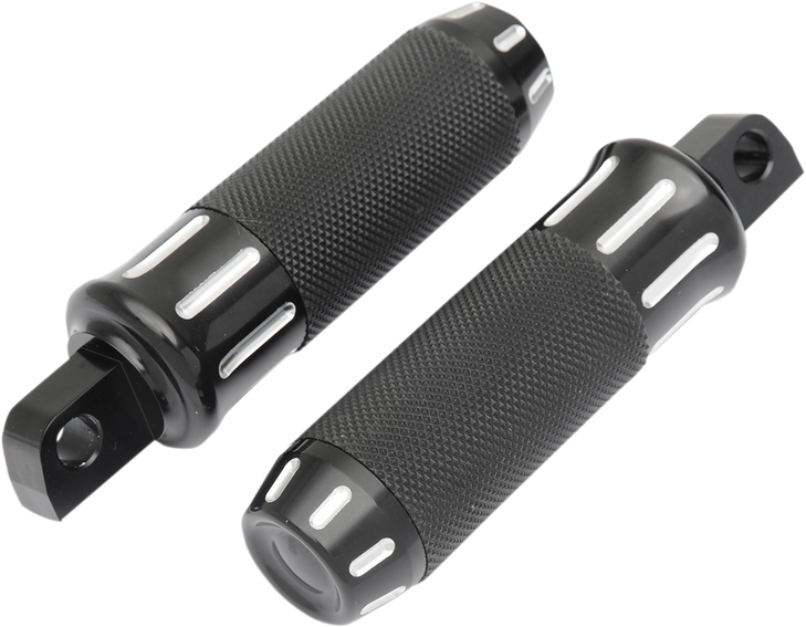 Drag Specialties Custom Footpegs - Black Cut