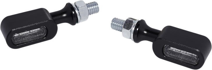 Drag Specialties Marker Light - Clear/Amber - Matte Black