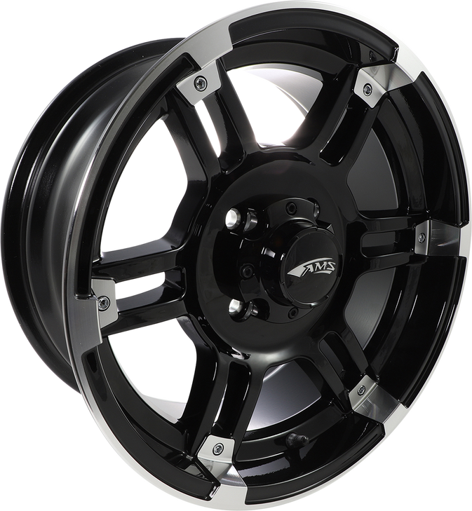 Ams Wheel - Roll'N 104 - Front/Rear - Machined Black - 15X7 - 4/110 - 5+2 5702-031Ab