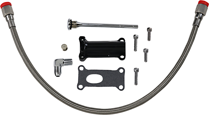 Drag Specialties Engine Oil Spout Kit - Black - 02'-06' Touring