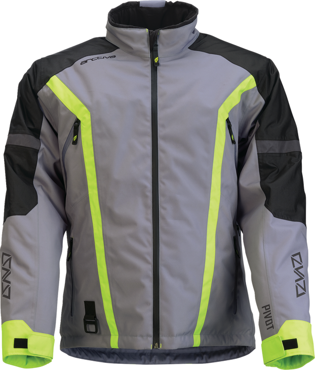 Arctiva Pivot 8 Jacket - Gray/Hi-Vis - Medium