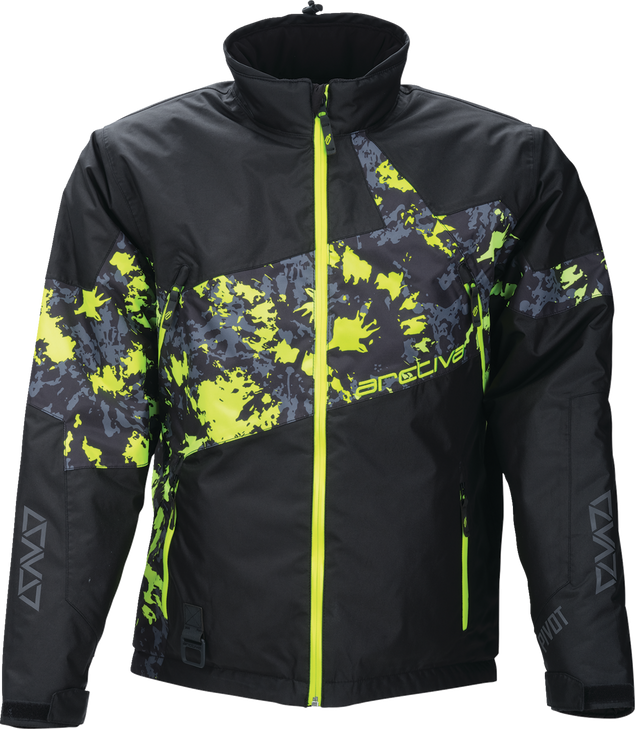 Arctiva Pivot 7 Jacket - Camo Black/Hi-Vis - Medium