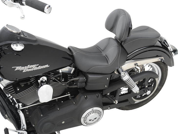 Saddlemen Dominator Pillion Pad - Standard Reach - Black W/ Gray Stitching 806-04-0162