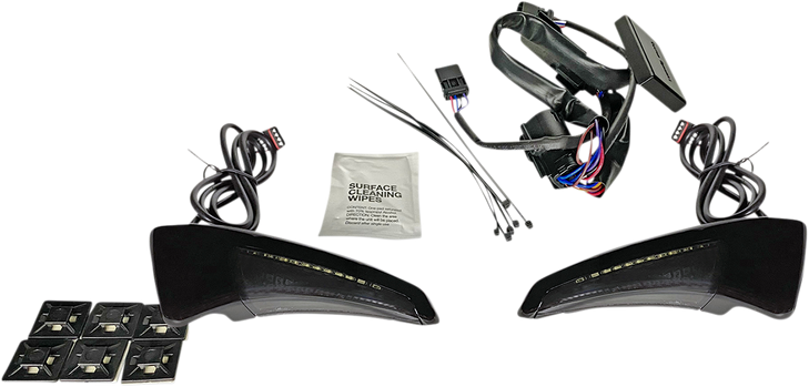 Custom Dynamics Sequential Tour Pak Seat Back Rest Led Lights - Black/Smoke - Flh Cd-Tpbr-14-Sb