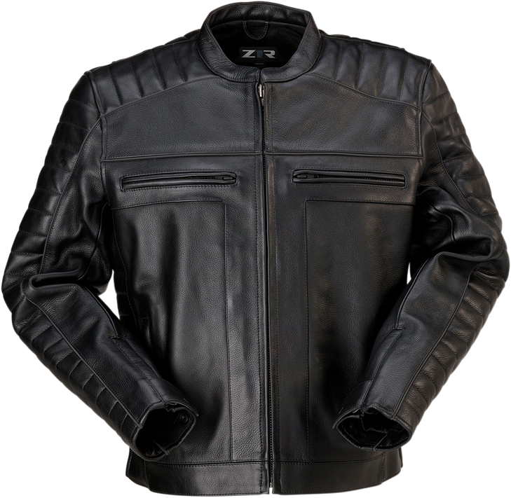 Z1R Artillery Leather Jacket - Black - Medium