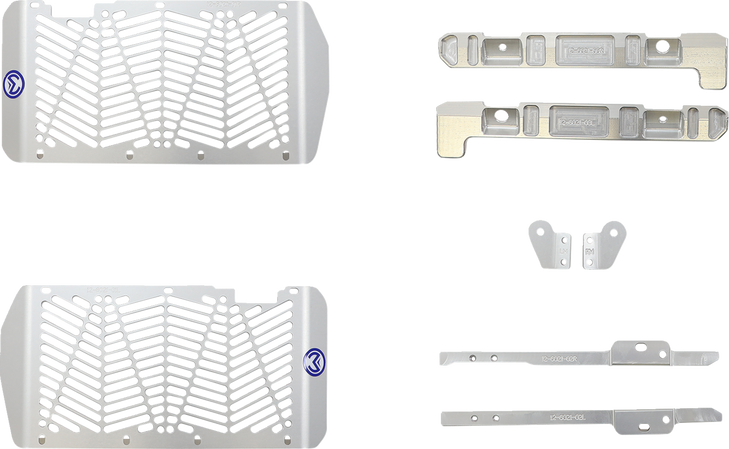 Moose Racing Billet Radiator Guards - Silver - Honda 12-6021
