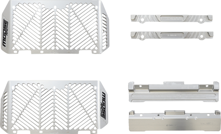 Moose Racing Billet Radiator Guards - Silver - Yamaha 12-5002