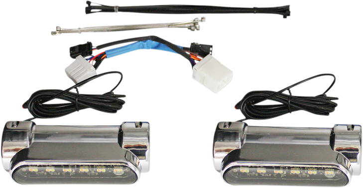 Custom Dynamics Engine Guard Light - '97-'13 Flh - Chrome Cd-Cb-Aw-Hd-C