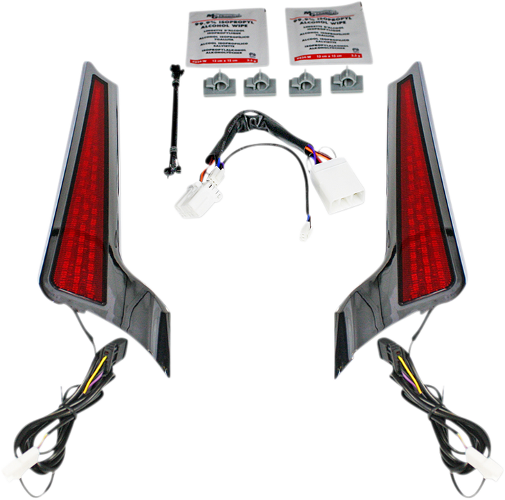 Custom Dynamics Fascia Led Light Panels - Chrome/Red Cd-Fascia-Hd-Rc