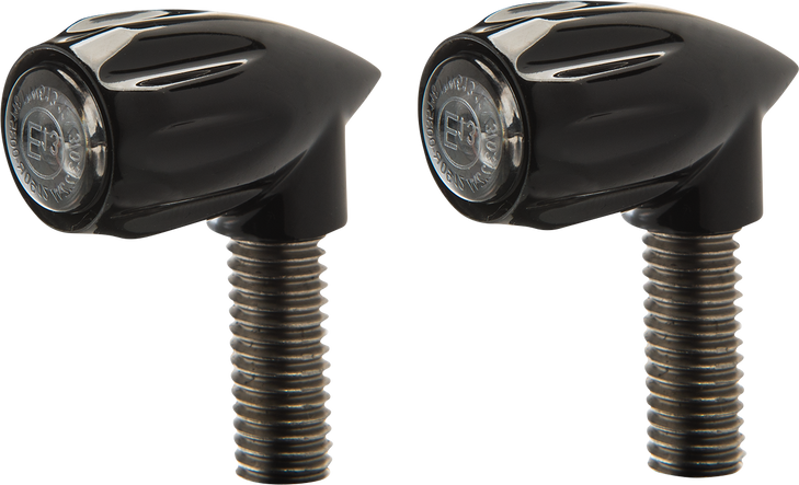 Kodlin Usa 3-1 Bullet Rear Indicator Lights - Grooved - Black K68461