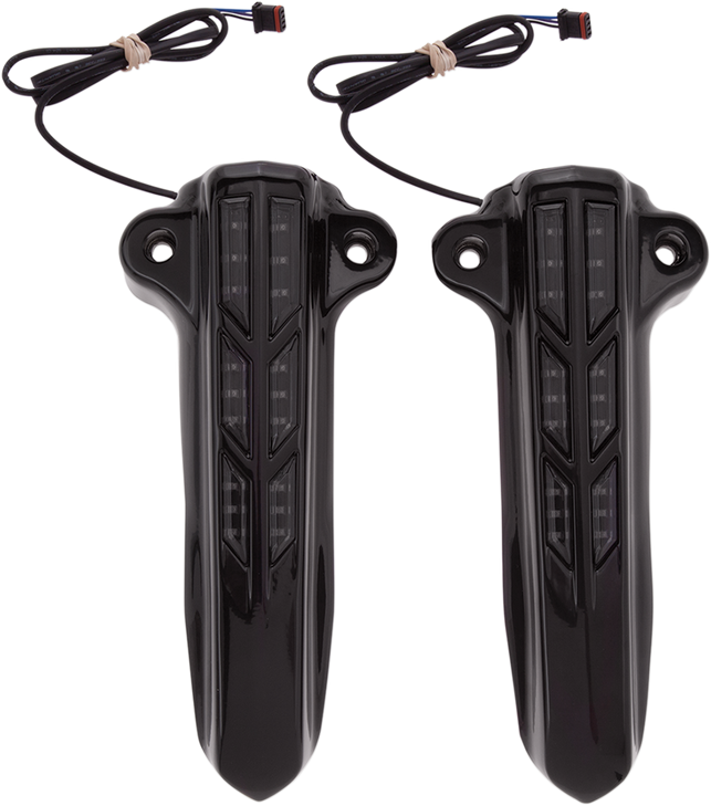Ciro Forkini Lower Leg Covers - Gloss Black - With Leds 43003