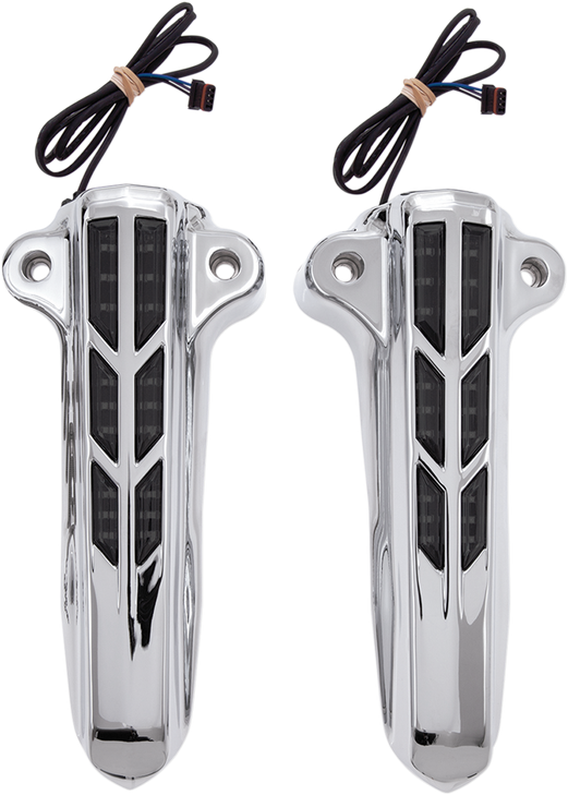 Ciro Forkini Lower Leg Covers - Chrome - With Leds 43001