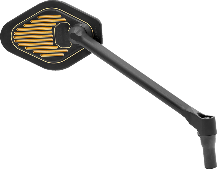 Drag Specialties Mirror Adjustable Long Stem Black/Gold Right