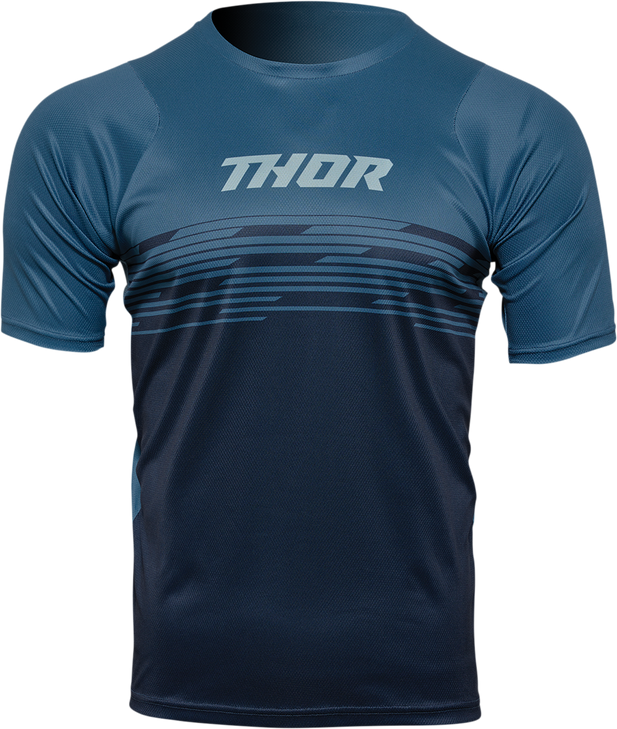 Thor Assist Shiver Short-Sleeve Jersey - Teal/Midnight - Large