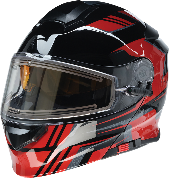 Solaris Helmet - First Tracks - Electric - Dual Pane - Black/Red - Xl