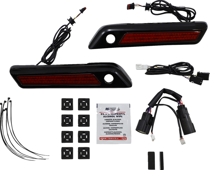 Custom Dynamics Latch Light - Saddlebag - Red - Black Cd-Sbl-Bcm-Rb