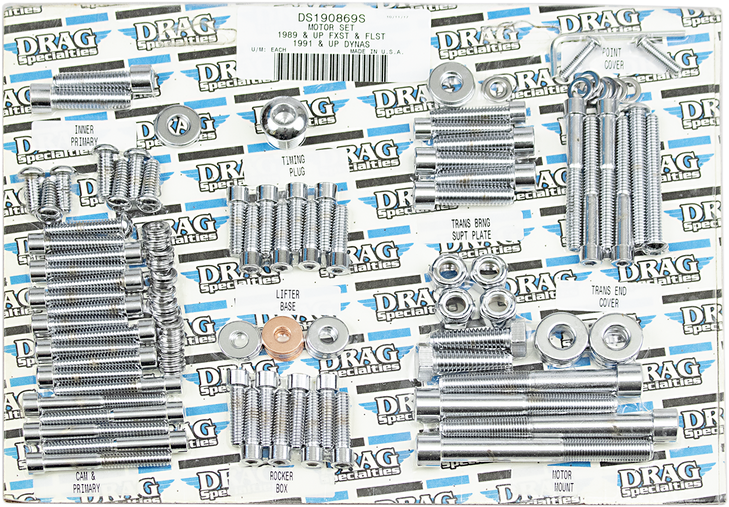Drag Specialties Bolt Kit - Motor - Socket-Head - Polished - Softail