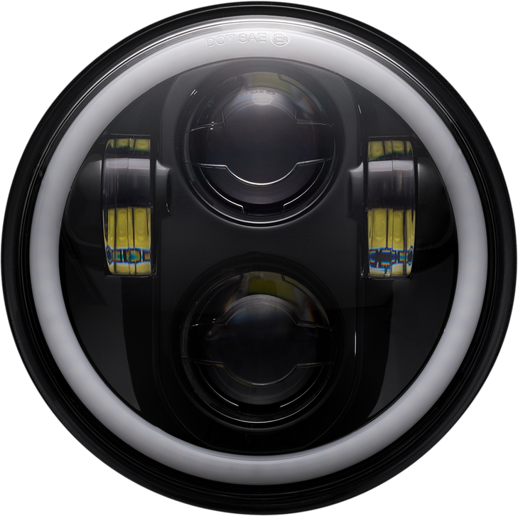 Custom Dynamics 5.75" Headlamp - With Mounting Ring - Black Pg-575-B