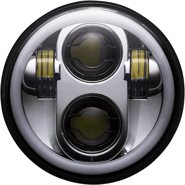 Custom Dynamics 5.75" Headlamp - With Mounting Ring - Chrome Pg-575-C