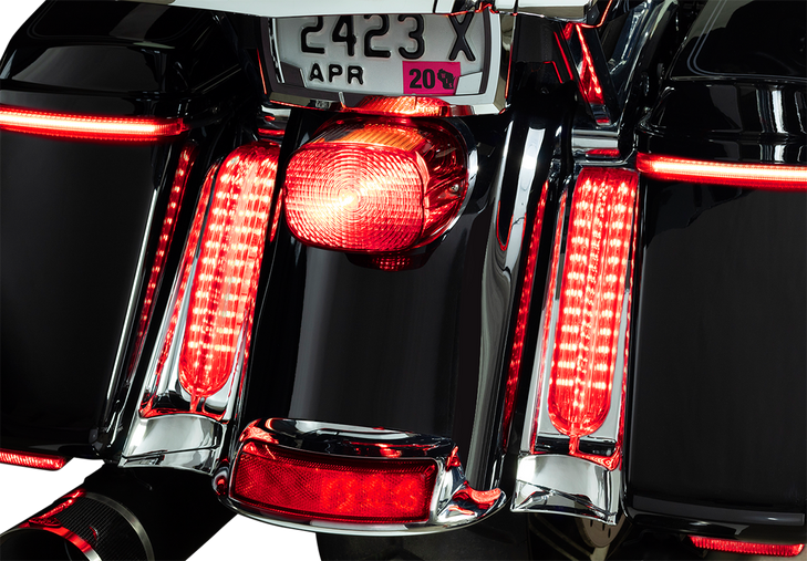 Ciro Filler Panel Light - Clear Lens - Red Leds - Chrome 40048