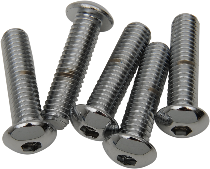 Drag Specialties Bolts - Button Head/Replacement - 3/8"-16 X 1-3/4" - 5 Pack