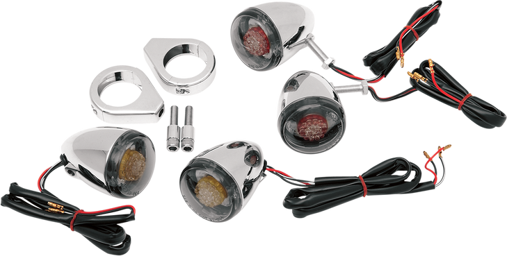 Drag Specialties Turn Signal Kit - Red/Smoke