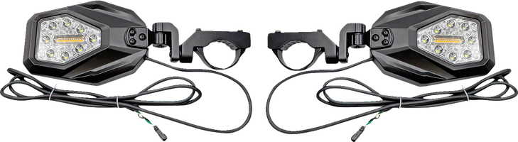 Custom Dynamics Mirrors - Sxs - Side View - Hexagon - Black Sxs-Mirror