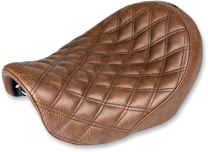 Saddlemen Renegade Solo Seat - Lattice Stitched - Brown - Dyna '06-'17 806-04-002Bls