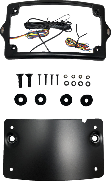 Kodlin Usa License Plate Kit - Amber/Red/White - Black Kus20300