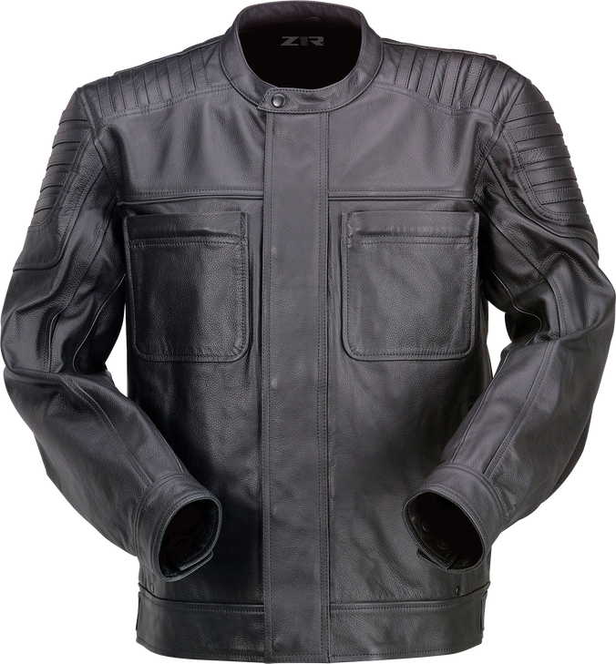 Z1R Widower Leather Jacket - Black - 5Xl
