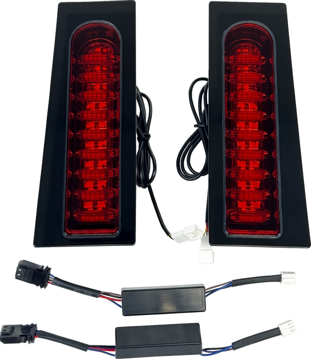 Probeam Auxiliary Fillerz - Run/Brake/Turn - Red Lens - Gloss Black Pb-Fill-23-Rb