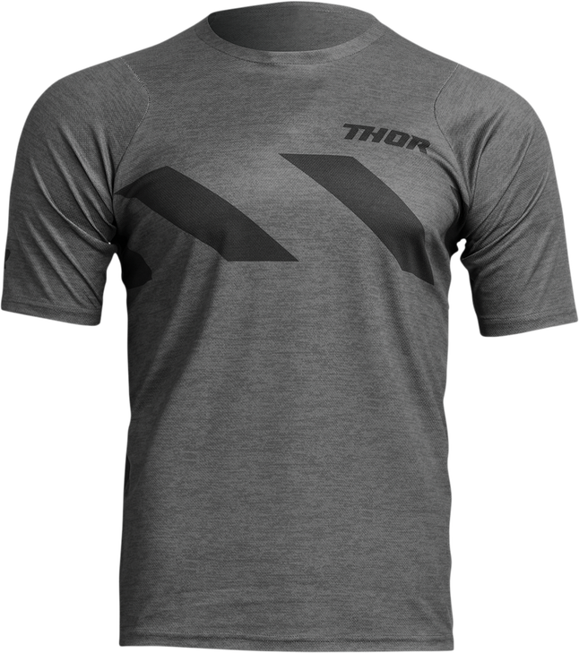 Thor Assist Hazard Short-Sleeve Jersey - Charcoal/Heather - Large