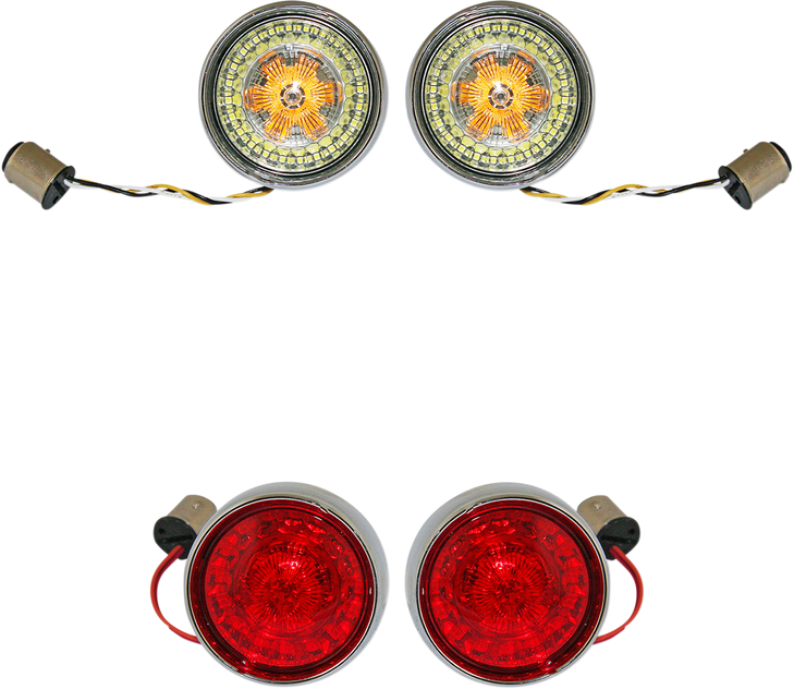 Custom Dynamics Full Bullet Turn Signal Conversion Kit - Chrome Pb-Bcm-Bb-C
