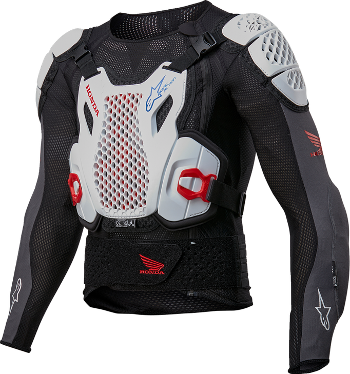 Honda Bionic Plus V2 Protection Jacket - Black/White/Blue/Bright Red - Large 6506023-1272-L