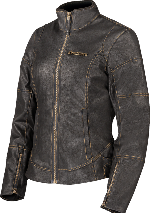 Icon Women'S Tuscadero3 Jacket - Black - Xl