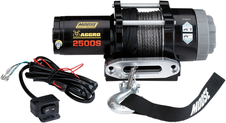 Moose Utility 2500 Lb Winch - Synthetic Rope 104307