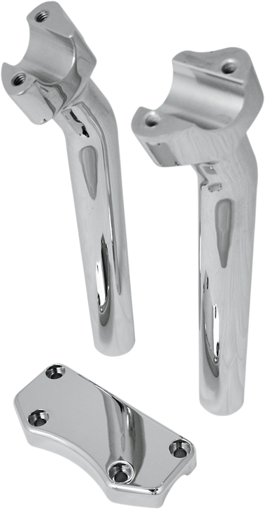 Drag Specialties Risers - 9-1/2" - Buffalo - Top - Chrome