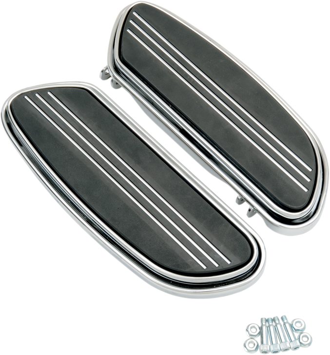 Drag Specialties Sweeper Floorboards - Driver - Chrome - Fl