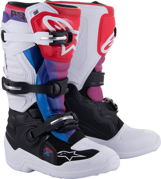 Youth Tech 7S Boots - White/Black/Rainbow - Us 8 2015017-289-8
