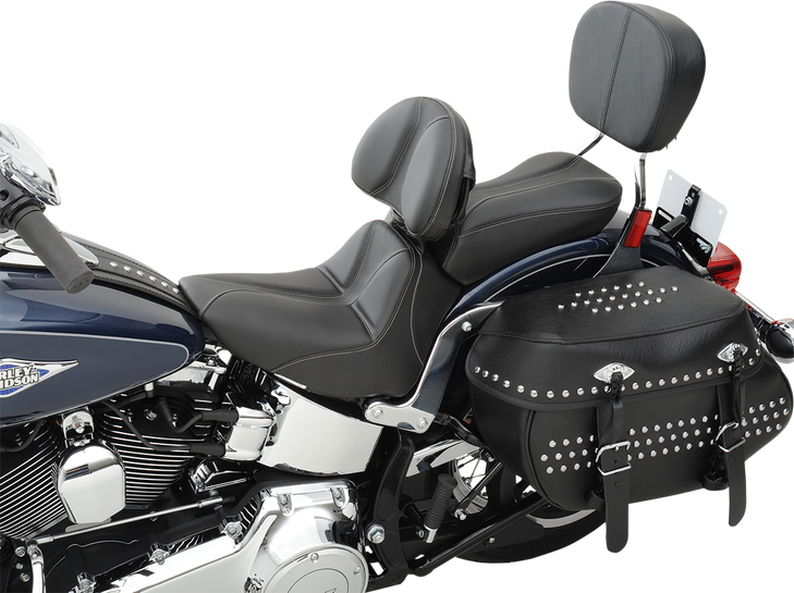 Saddlemen Dominator Solo Seat - W/O Backrest - Black W/ Gray Stitching - Flstc/N '06-'17 806-15-0042