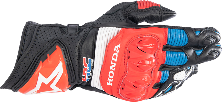 Honda Gp Pro R3 Gloves - Black/Bright Red/Blue - 2Xl 3556223-1317-2X