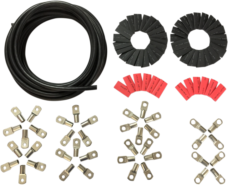 Drag Specialties Custom Battery Cable Kit - Harley Davidson - Black