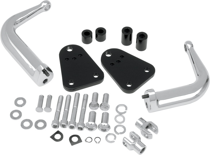 Drag Specialties Highway Peg Mount - Black/Chrome - Xl