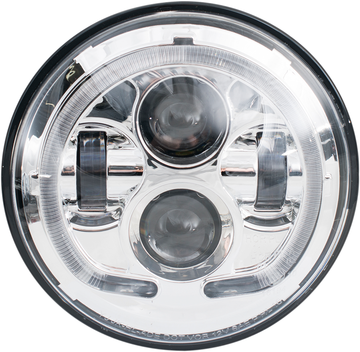 Rivco Products Led Headlight - 7" - Chrome Led-130C