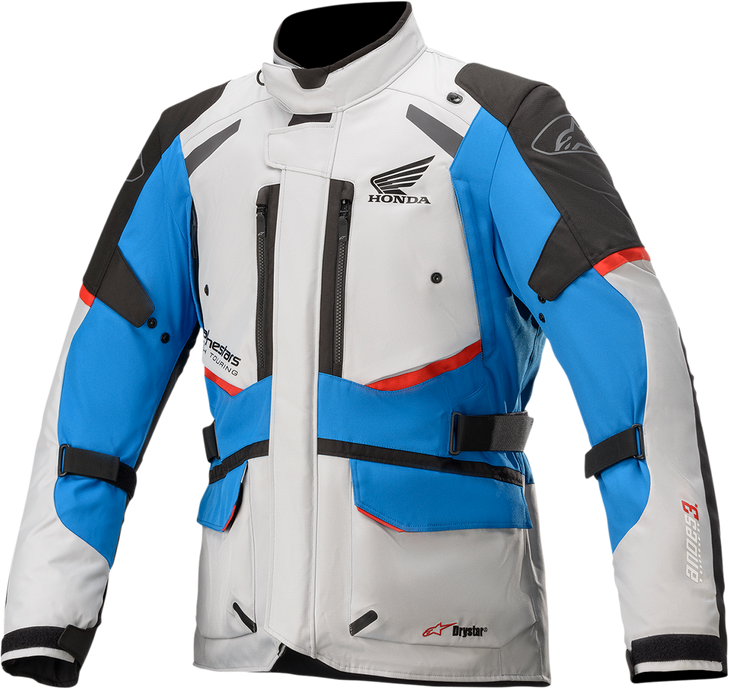 Honda Andes V3 Drystar Jacket - Gray/Blue/Red - Small 3207421-9173-S