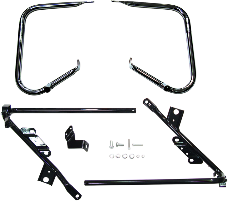 Drag Specialties Saddlebag Support Brackets - Black - Fl '09-'13